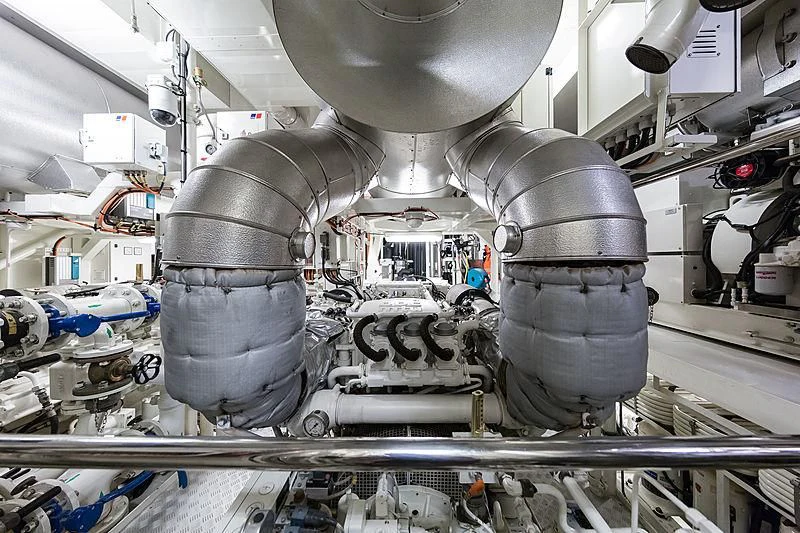 a large metal machine aboard GRACE (YET) Yacht for Sale