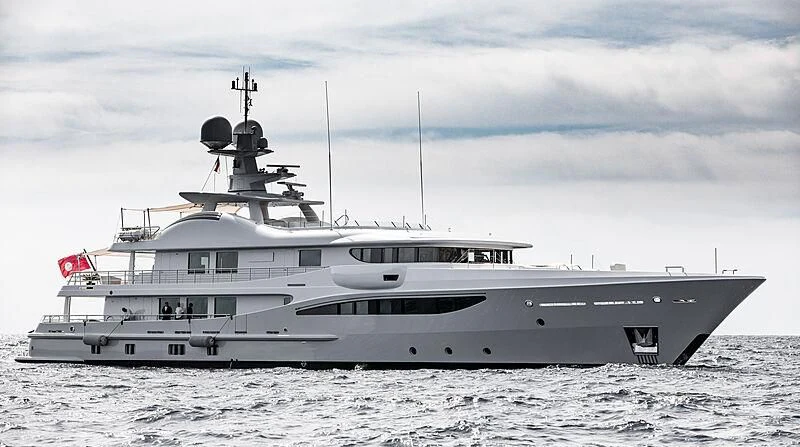 a large ship in the water aboard GRACE (YET) Yacht for Sale