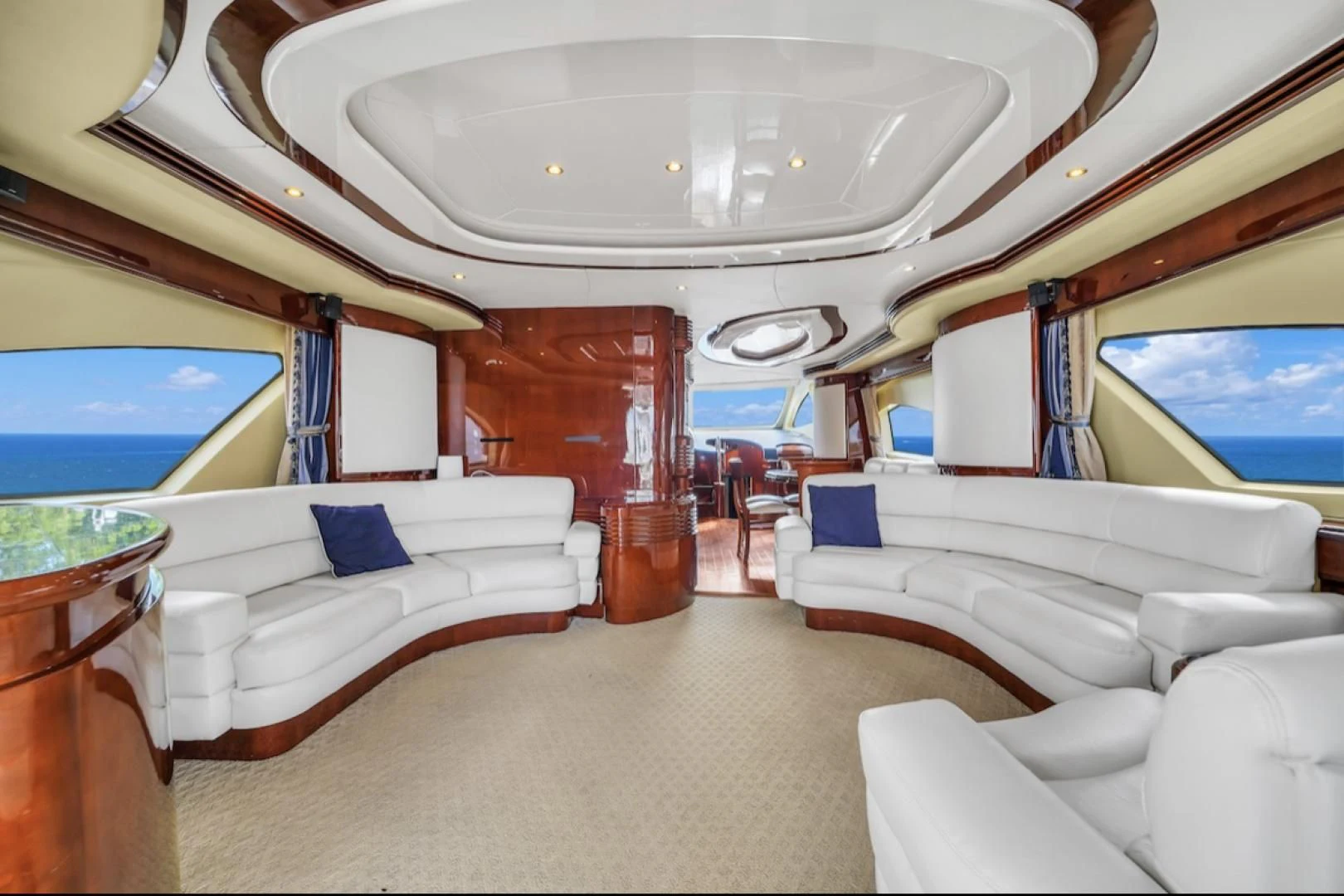 inside of a train aboard DELMAR Yacht for Sale