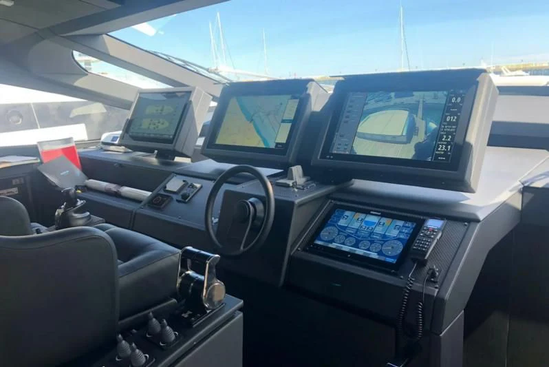 the inside of a car aboard QUEEN B SPORT Yacht for Sale
