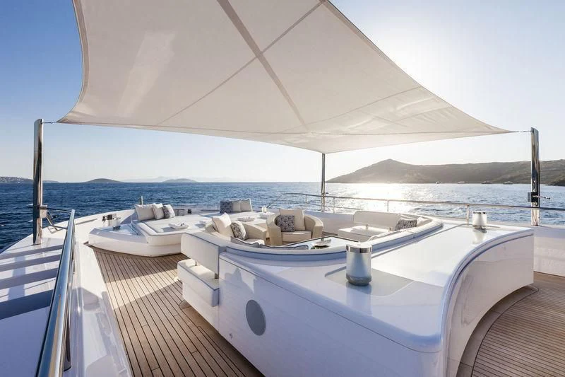 a boat on the water aboard VELLMARI Yacht for Sale