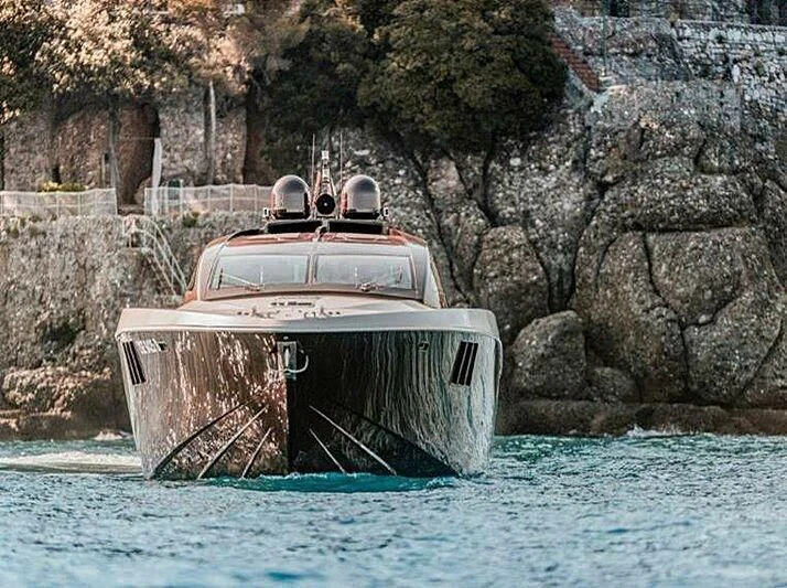 a boat in the water aboard TACHION Yacht for Sale