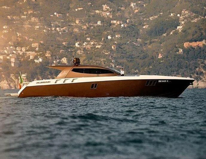 a boat on the water aboard TACHION Yacht for Sale