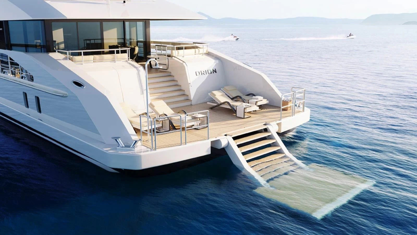 a large white boat on the water aboard ALP Yacht for Sale
