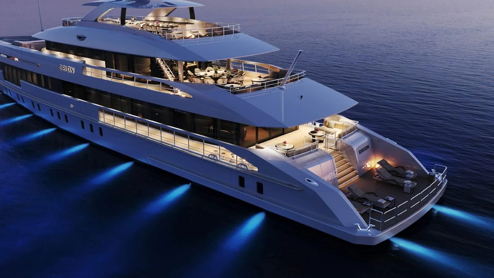 a large cruise ship in the ocean aboard ALP Yacht for Sale