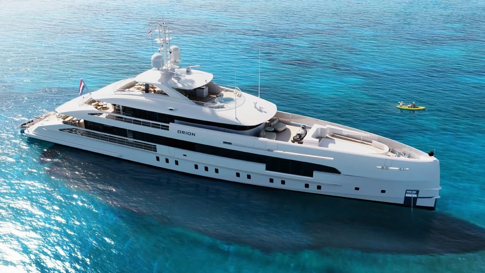 a white yacht in the water aboard ALP Yacht for Sale