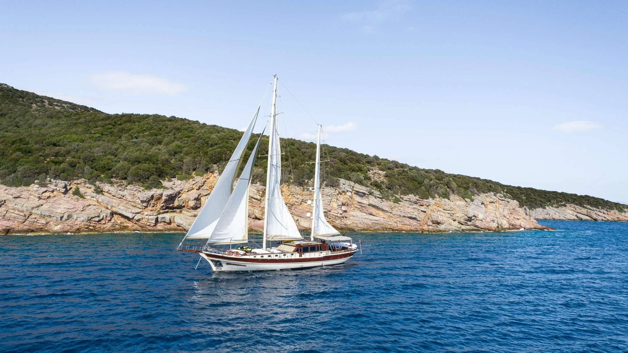 a sailboat on the water aboard ESTRELLA DE MAR Yacht for Sale