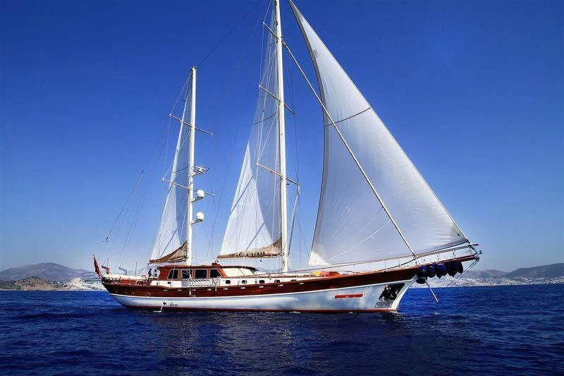 a sailboat on the water aboard ESTRELLA DE MAR Yacht for Sale
