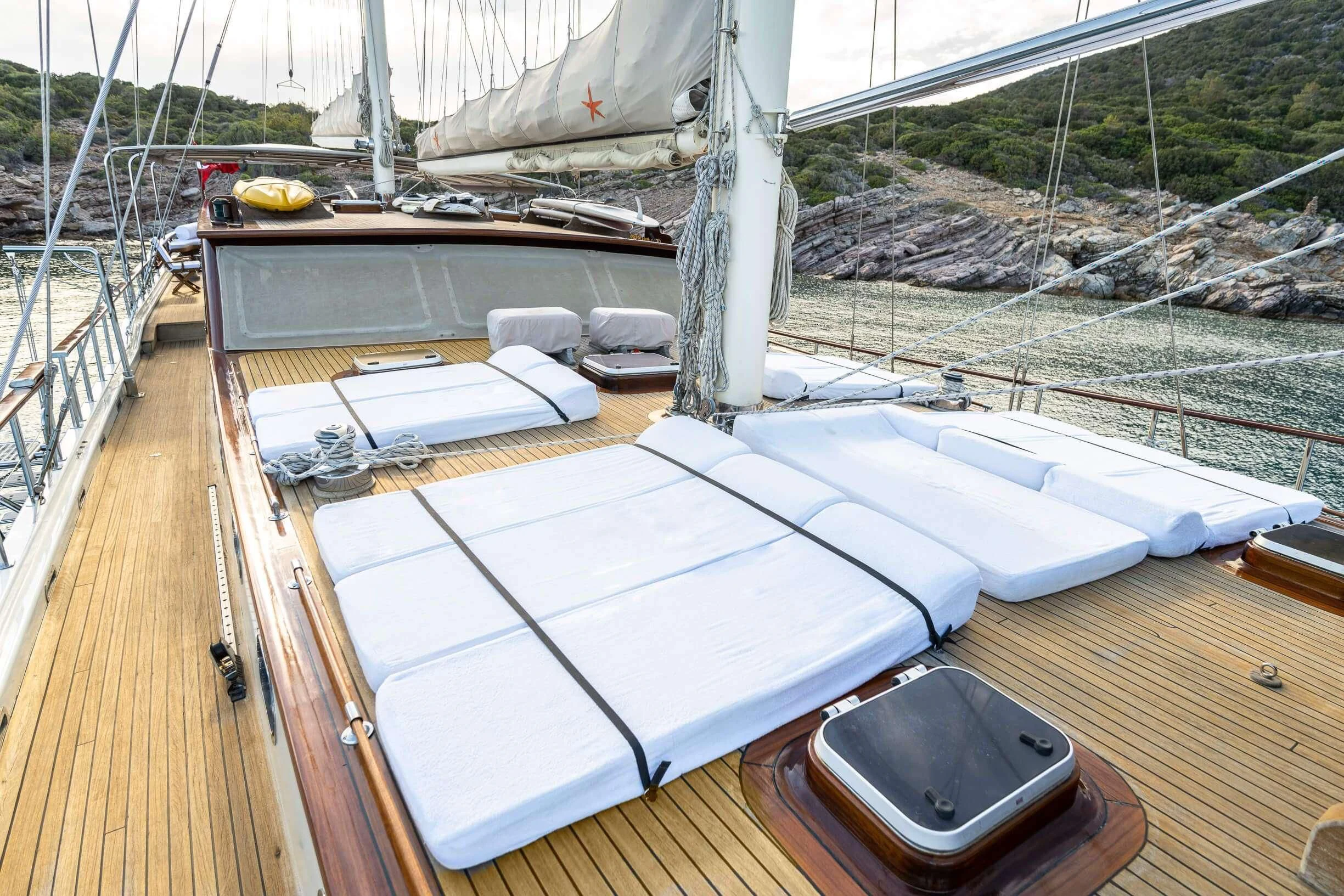 a boat on the water aboard ESTRELLA DE MAR Yacht for Sale