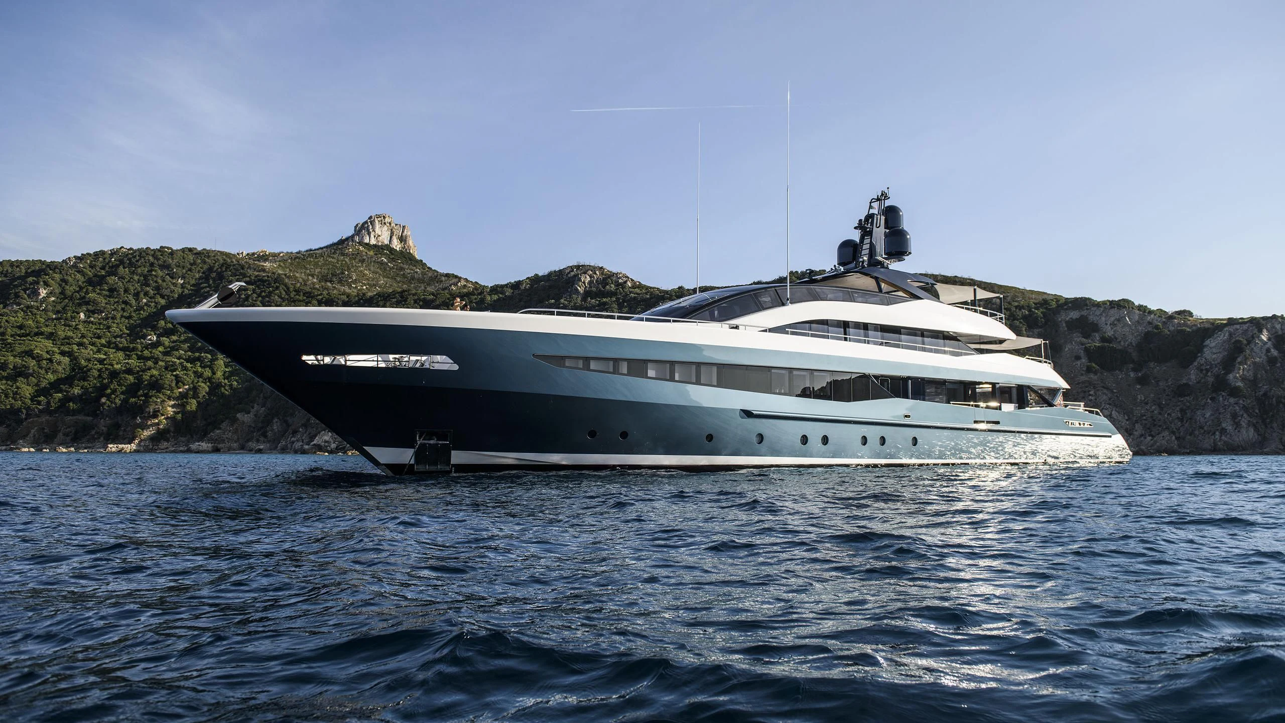 a boat in the water aboard IRISHA Yacht for Sale