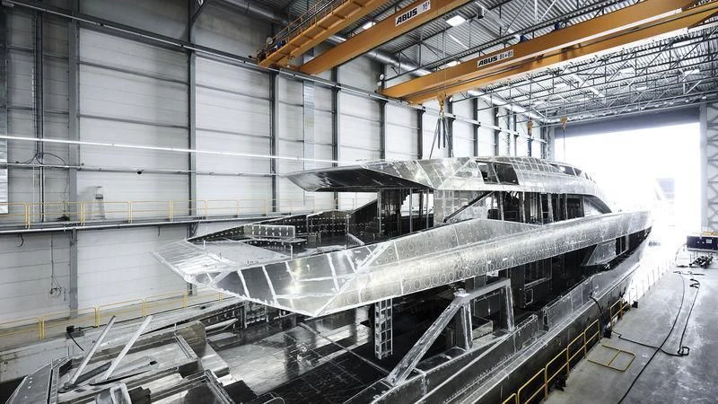 a machine inside a building aboard IRISHA Yacht for Sale