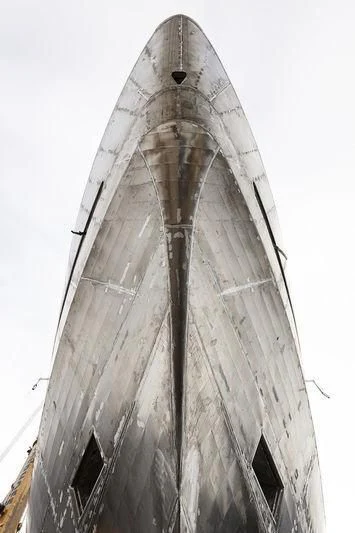 a tall tower with a pointy top aboard IRISHA Yacht for Sale