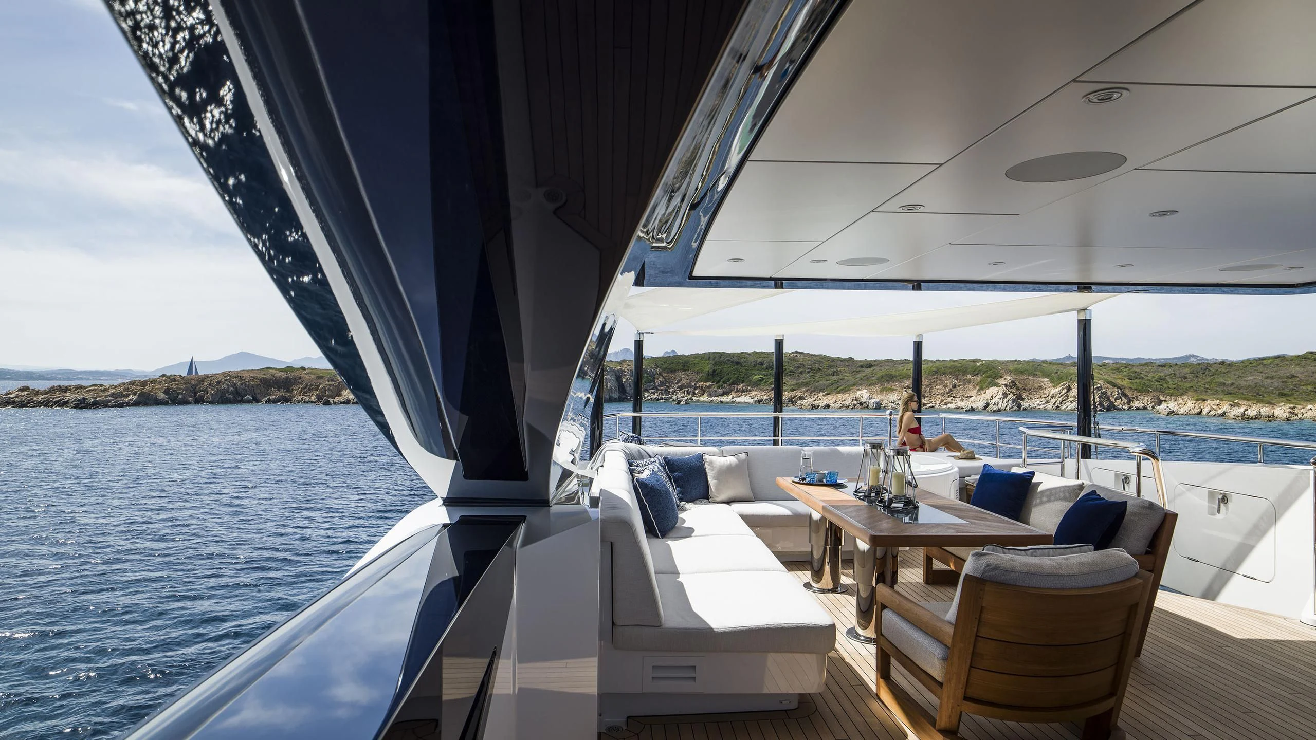 a boat on the water aboard IRISHA Yacht for Sale