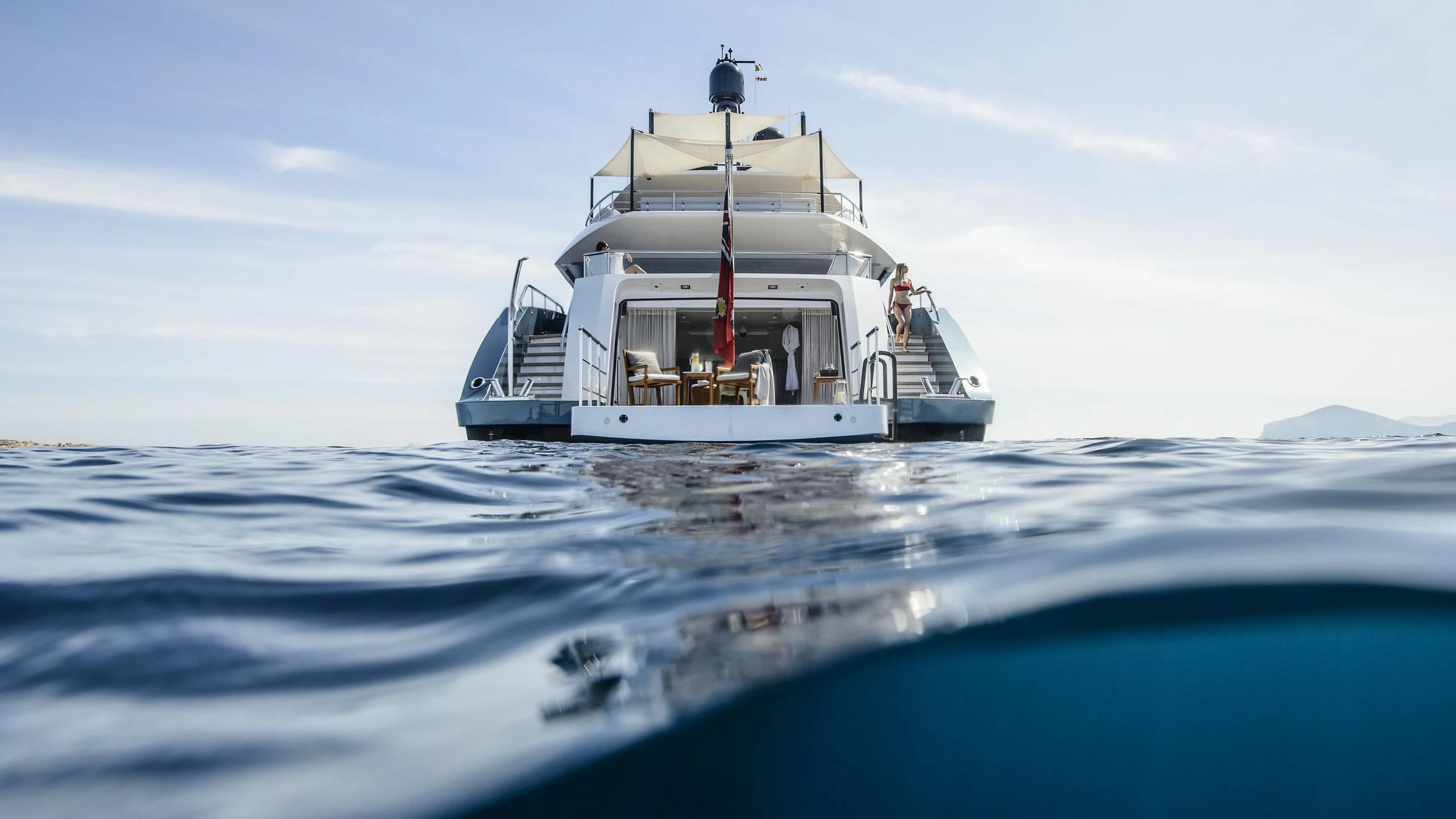 a boat in the water aboard IRISHA Yacht for Sale