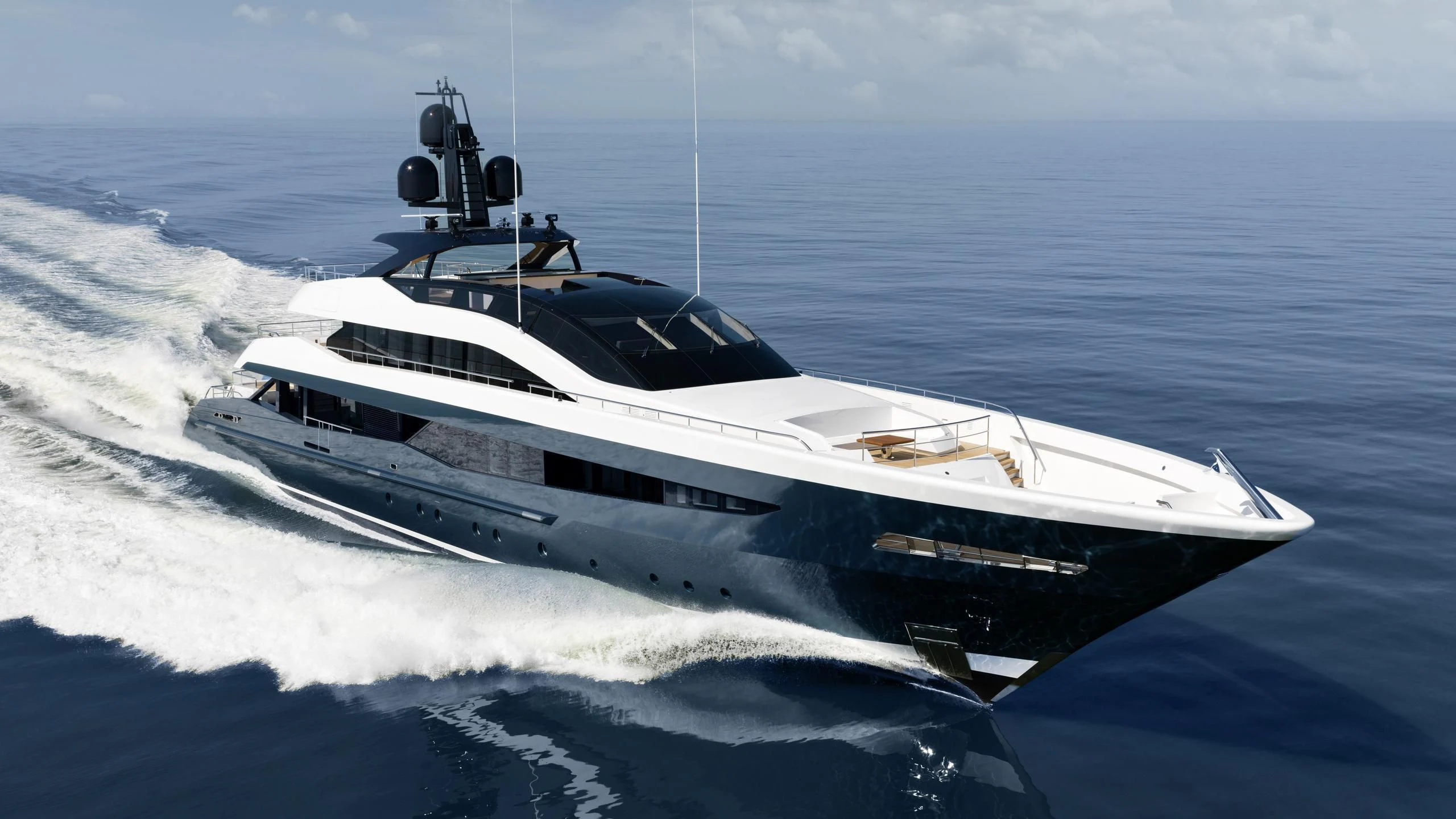 a ship in the water aboard IRISHA Yacht for Sale