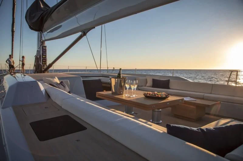 a boat on the water aboard SORVIND Yacht for Charter