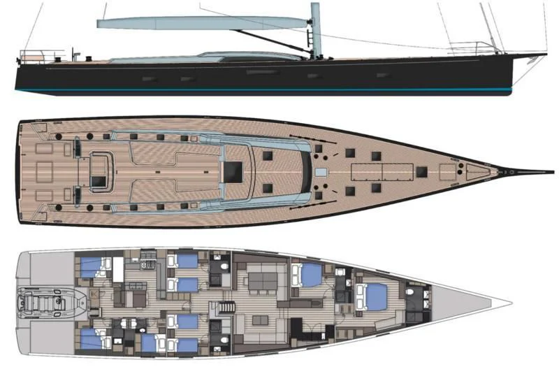 a computer with a large display aboard SORVIND Yacht for Charter