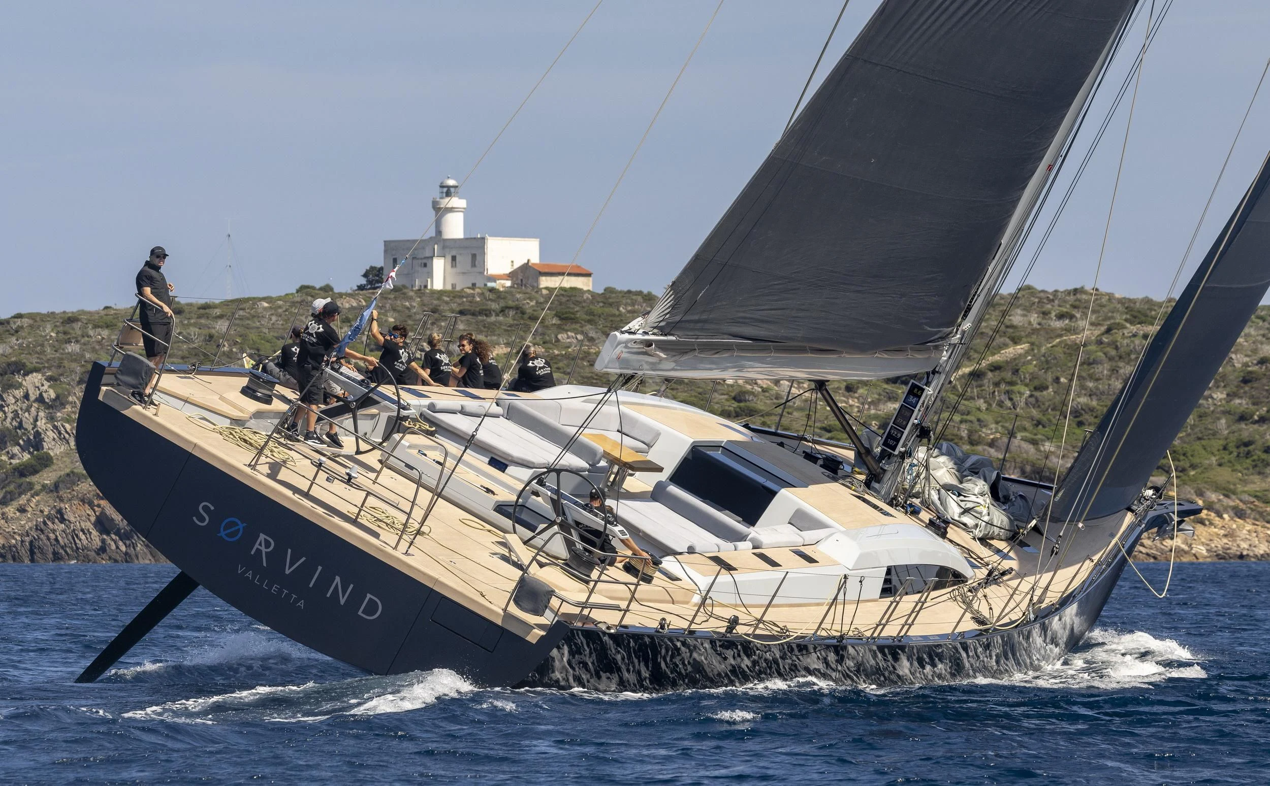 a boat with people on it aboard SORVIND Yacht for Charter