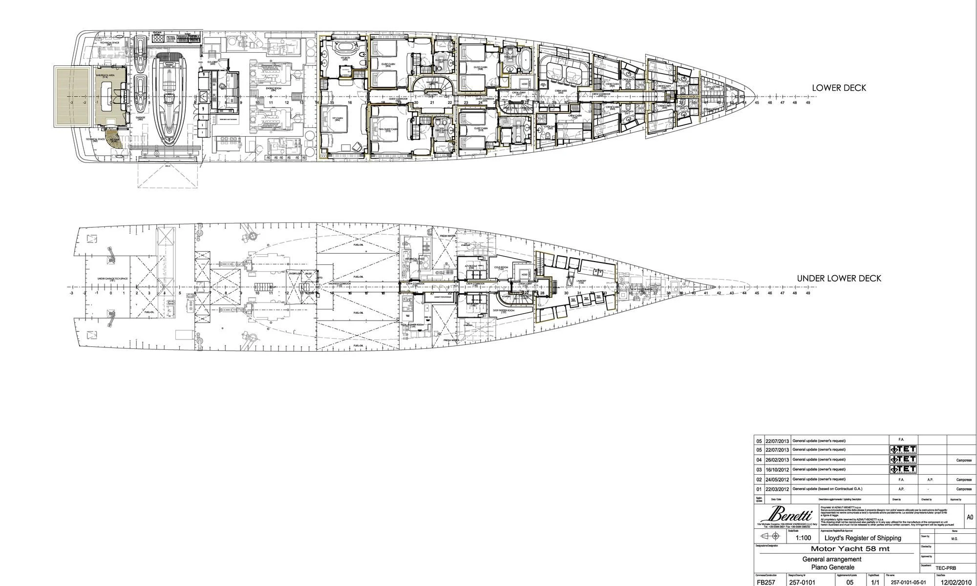 diagram aboard ILLUSION V Yacht for Charter