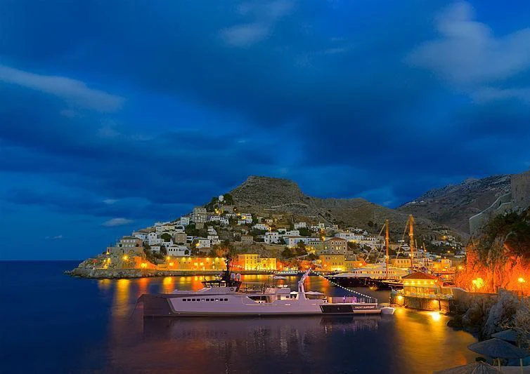 a city by the water aboard GENE CHASER Yacht for Sale