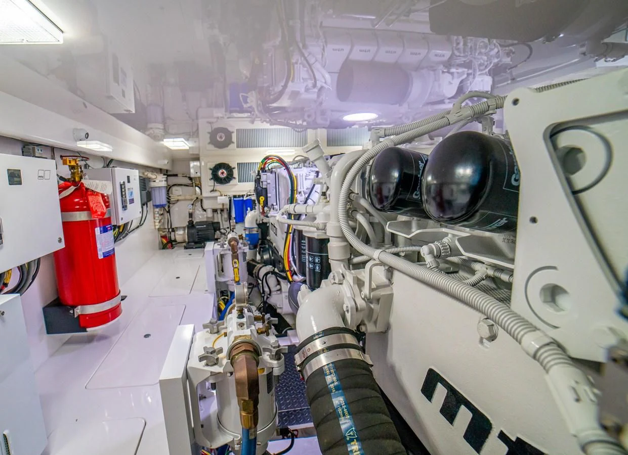 a close-up of a machine aboard MANA Yacht for Sale
