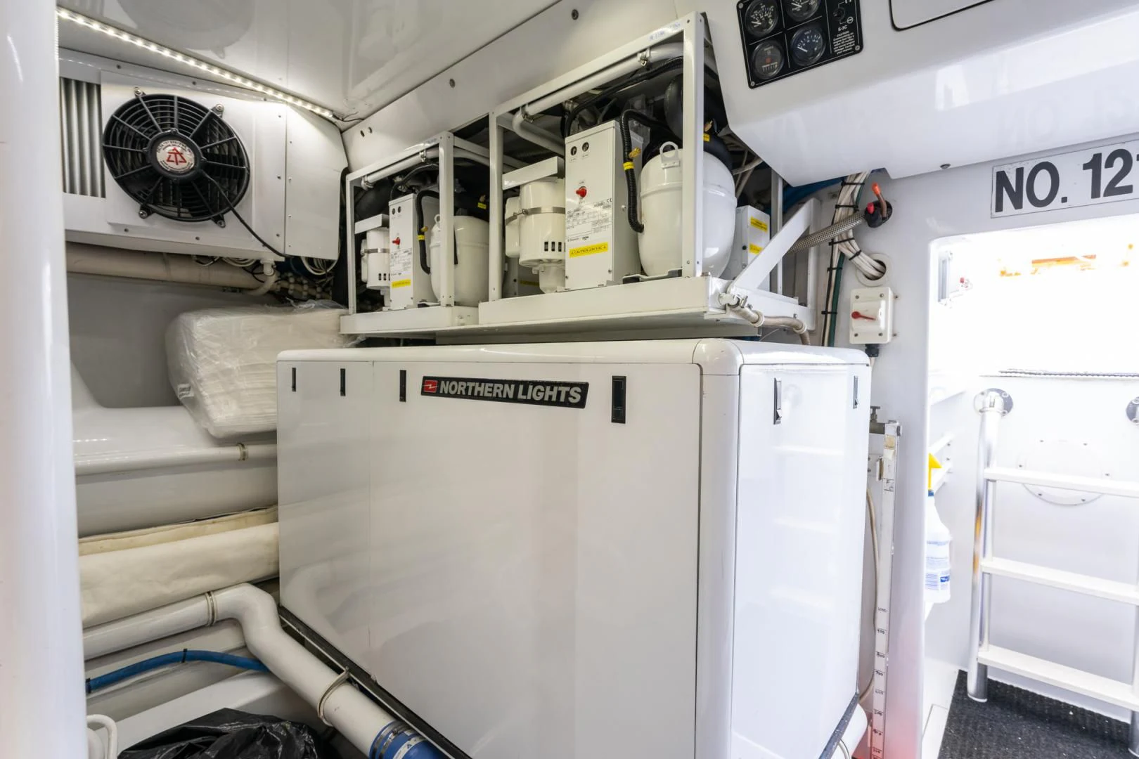 a machine with a fan aboard LET  RIDE Yacht for Sale