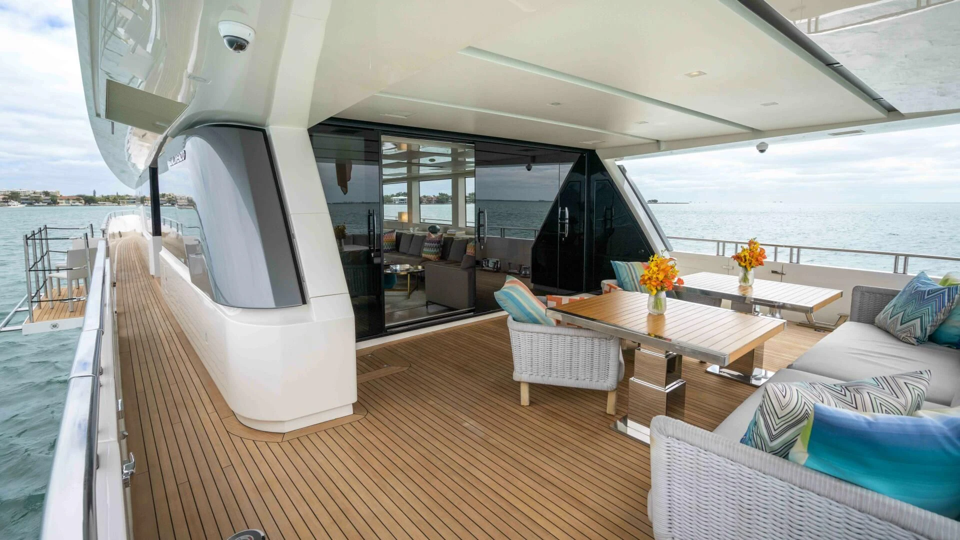 a boat on the water aboard TIME OUT I Yacht for Sale