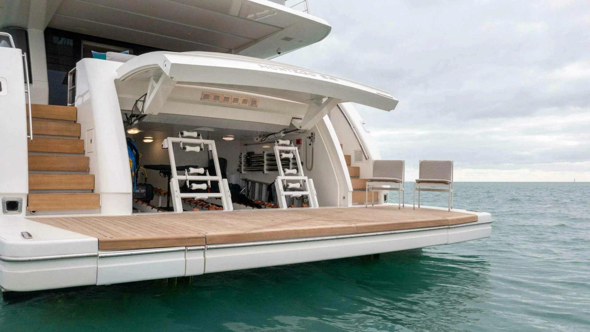 a boat on the water aboard TIME OUT I Yacht for Sale