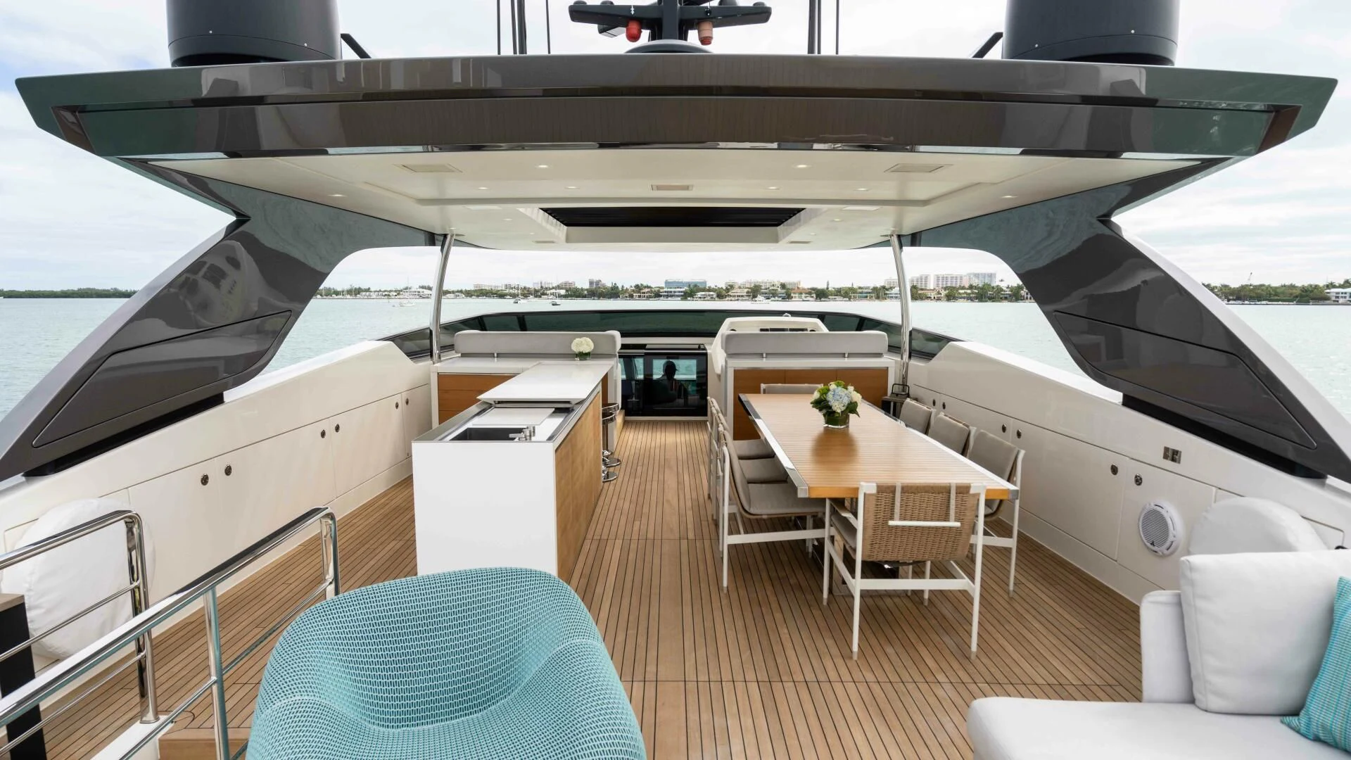 inside of a boat aboard TIME OUT I Yacht for Sale