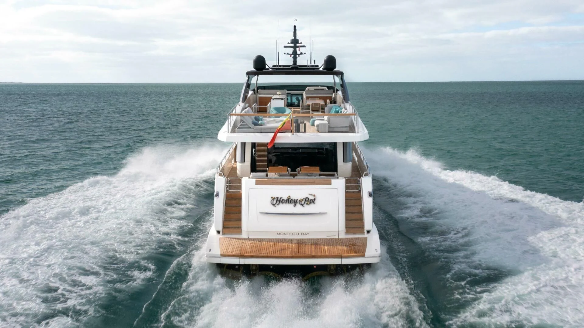 a boat on the water aboard TIME OUT I Yacht for Sale