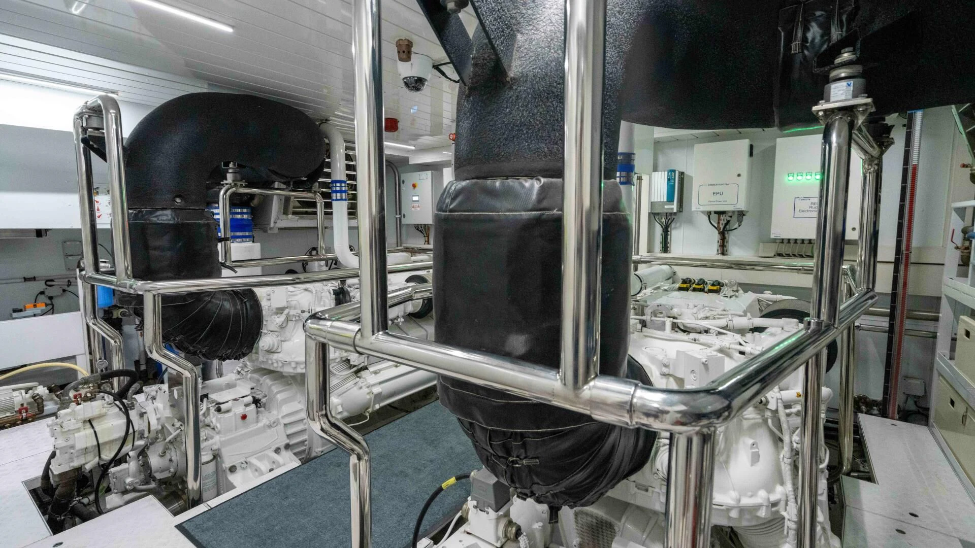 a machine in a room aboard TIME OUT I Yacht for Sale