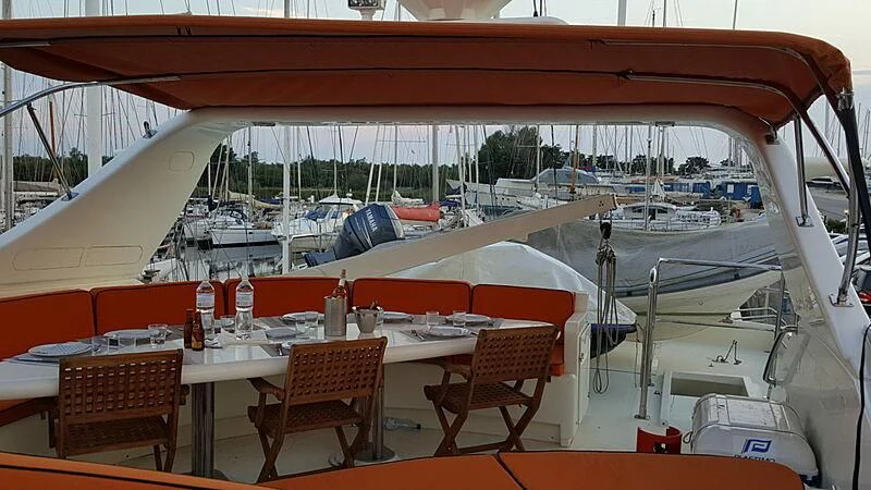 a boat on the water aboard BARON B Yacht for Sale