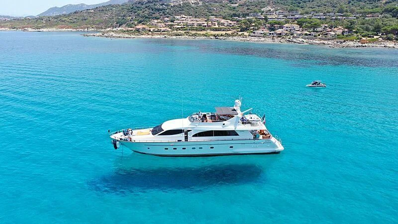 a boat in the water aboard BARON B Yacht for Sale