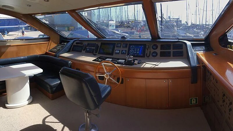 inside of a vehicle aboard BARON B Yacht for Sale