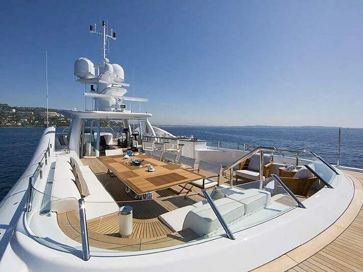 a boat on the water aboard REVELRY Yacht for Sale