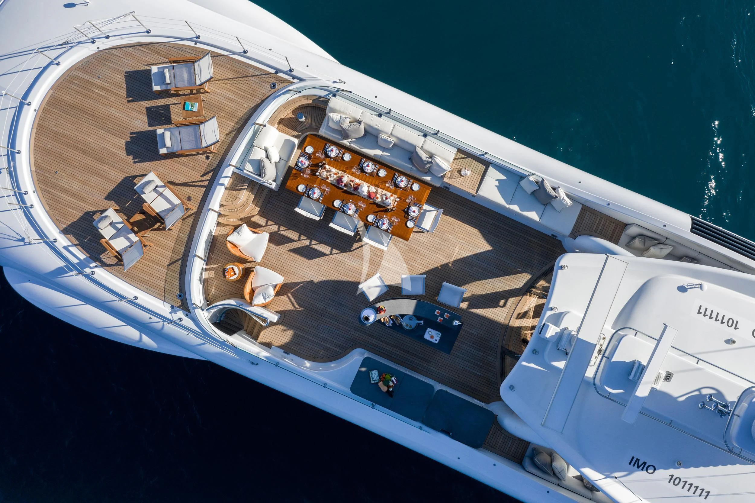 a space ship in outer space aboard REVELRY Yacht for Sale