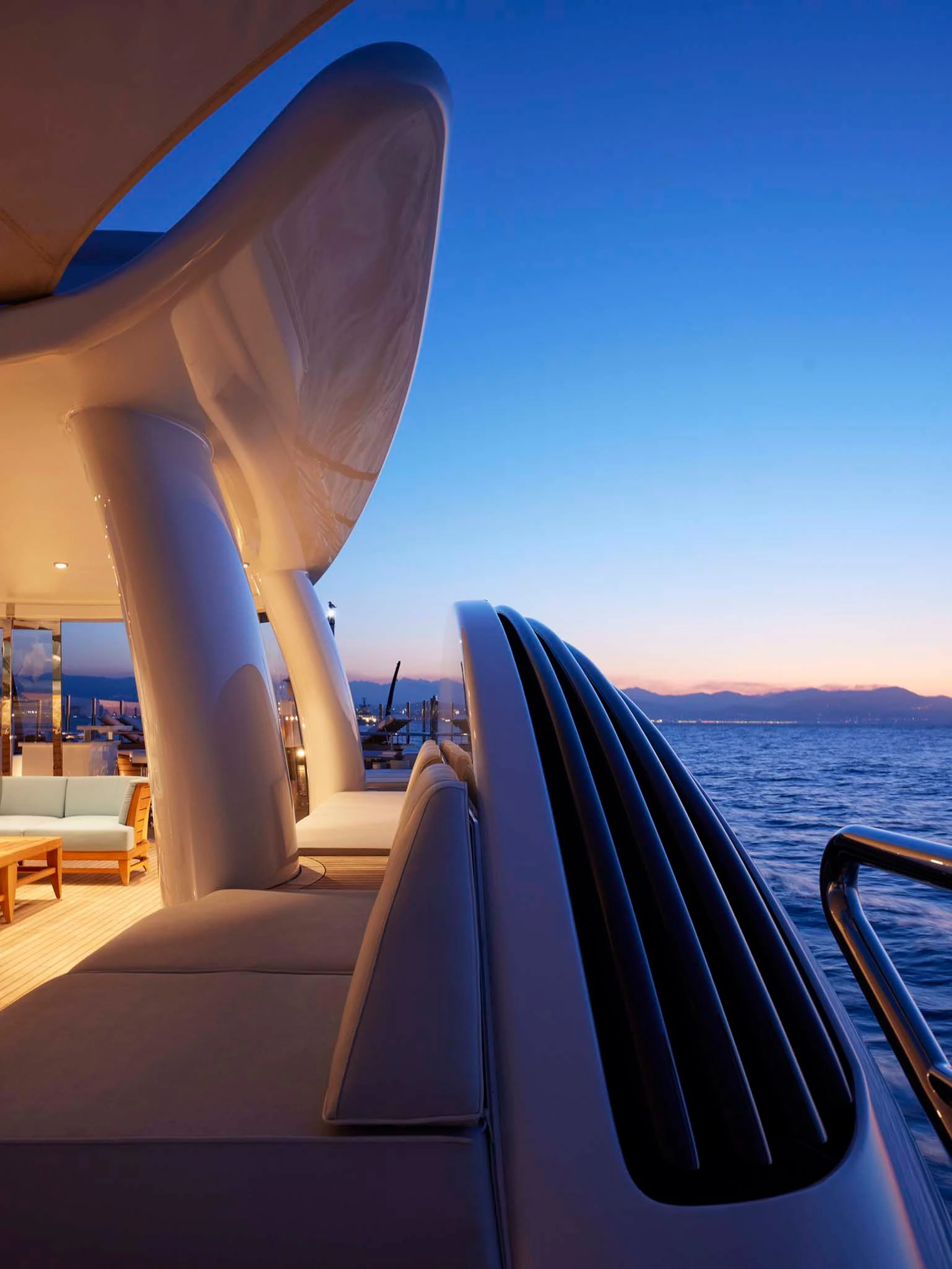the back of a boat aboard REVELRY Yacht for Sale