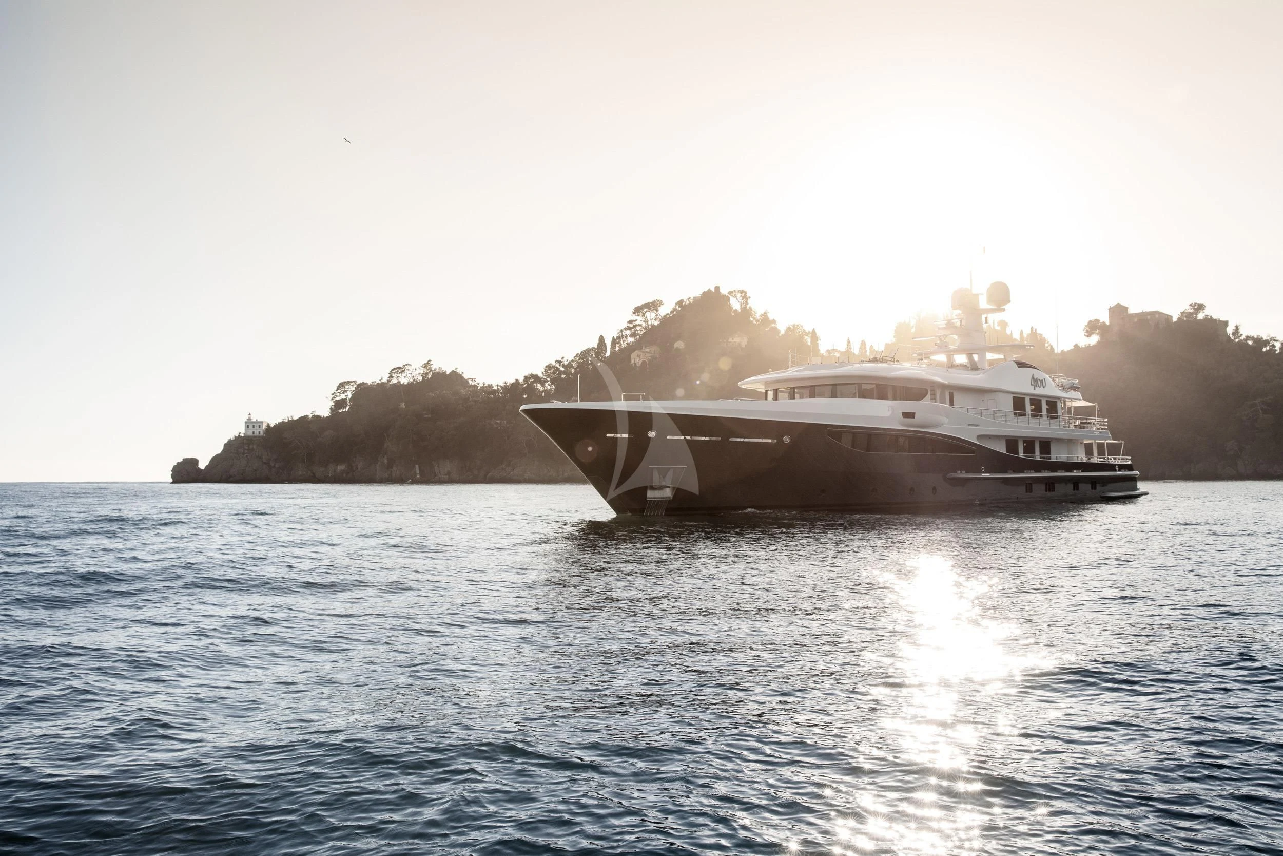 a boat on the water aboard REVELRY Yacht for Sale