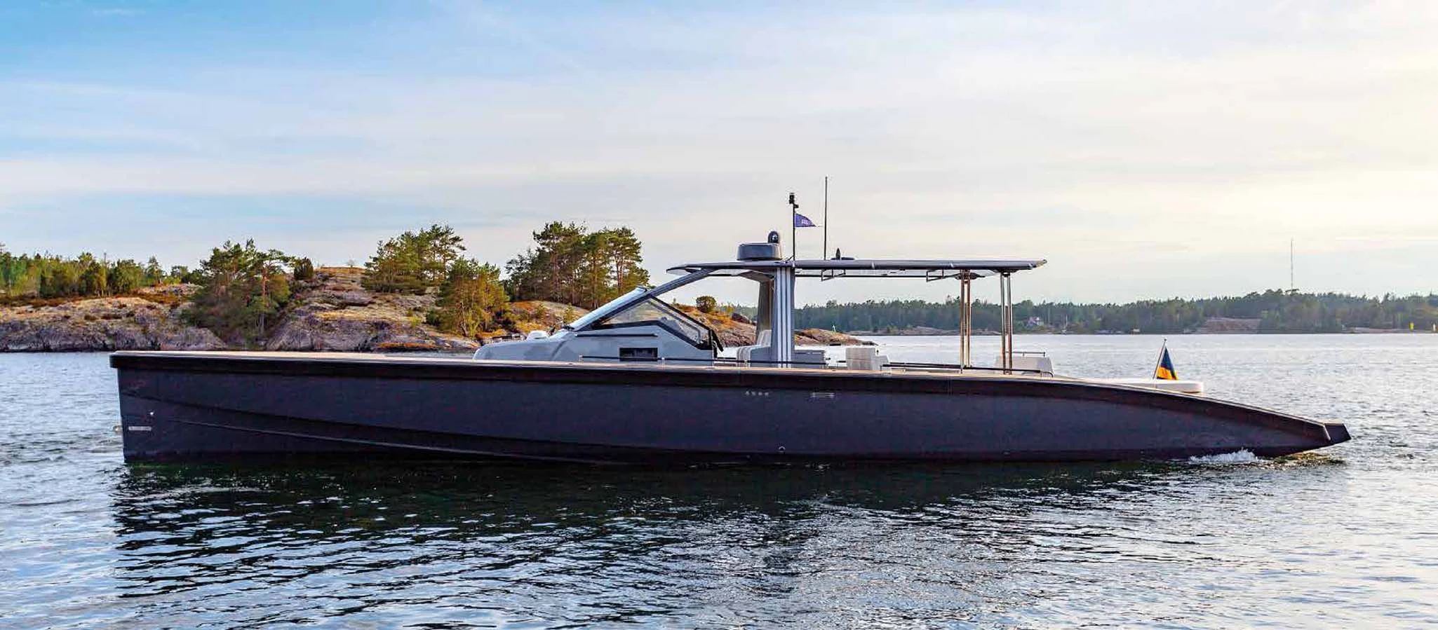 a boat on the water aboard REVELRY Yacht for Sale