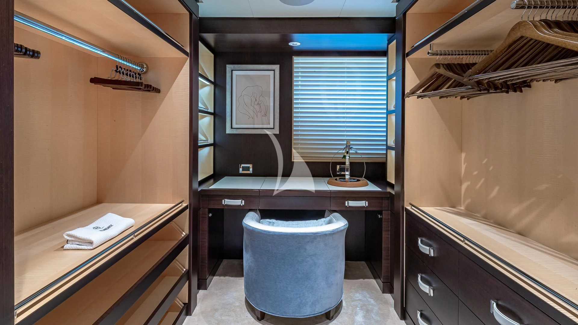 a bathroom with a sink and a toilet aboard REVELRY Yacht for Sale