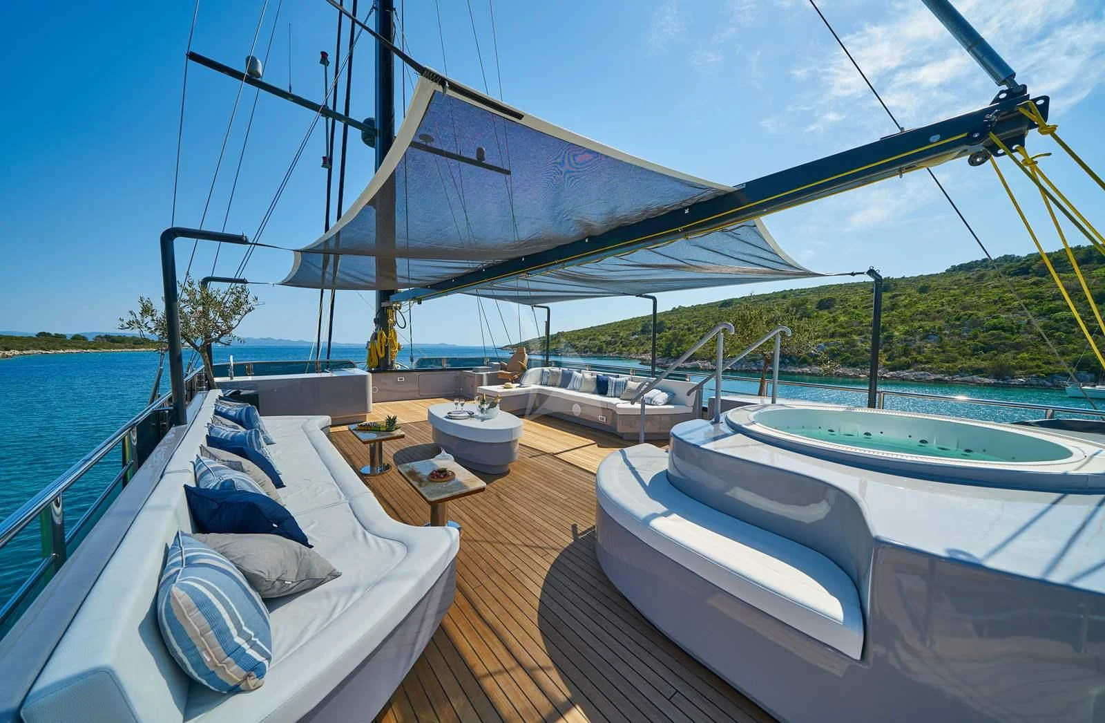 a boat on the water aboard RARA AVIS Yacht for Charter