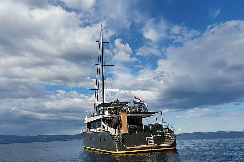a boat on the water aboard RARA AVIS Yacht for Charter