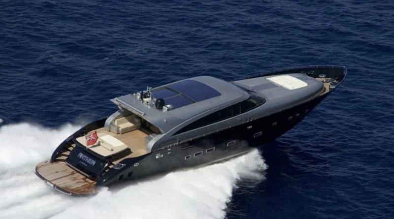 a space ship in the water aboard EL DISPARO Yacht for Sale