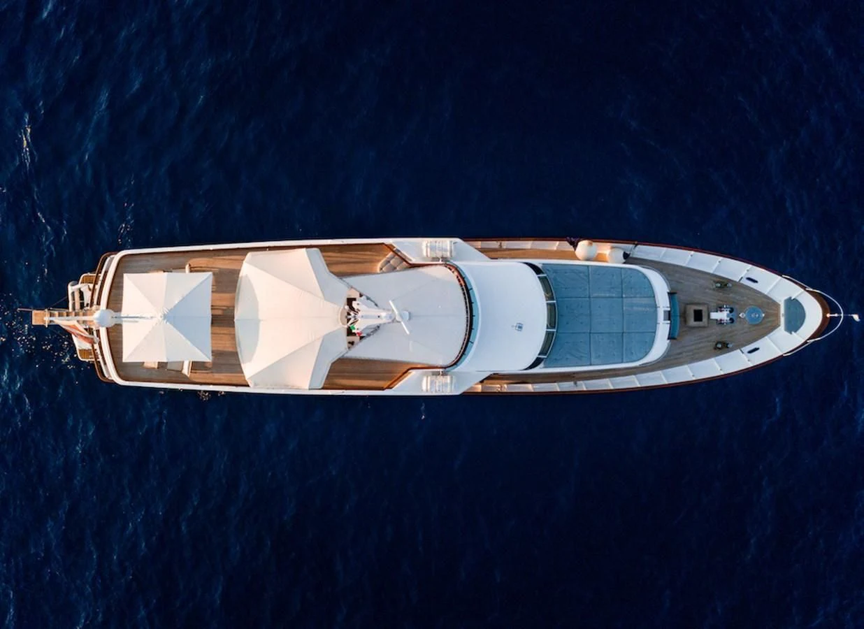 a close-up of a space ship aboard A&A Yacht for Charter