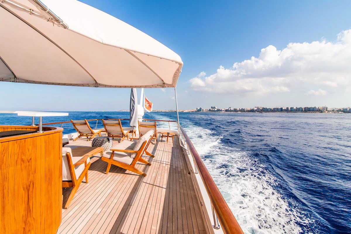 a boat on the water aboard A&A Yacht for Charter