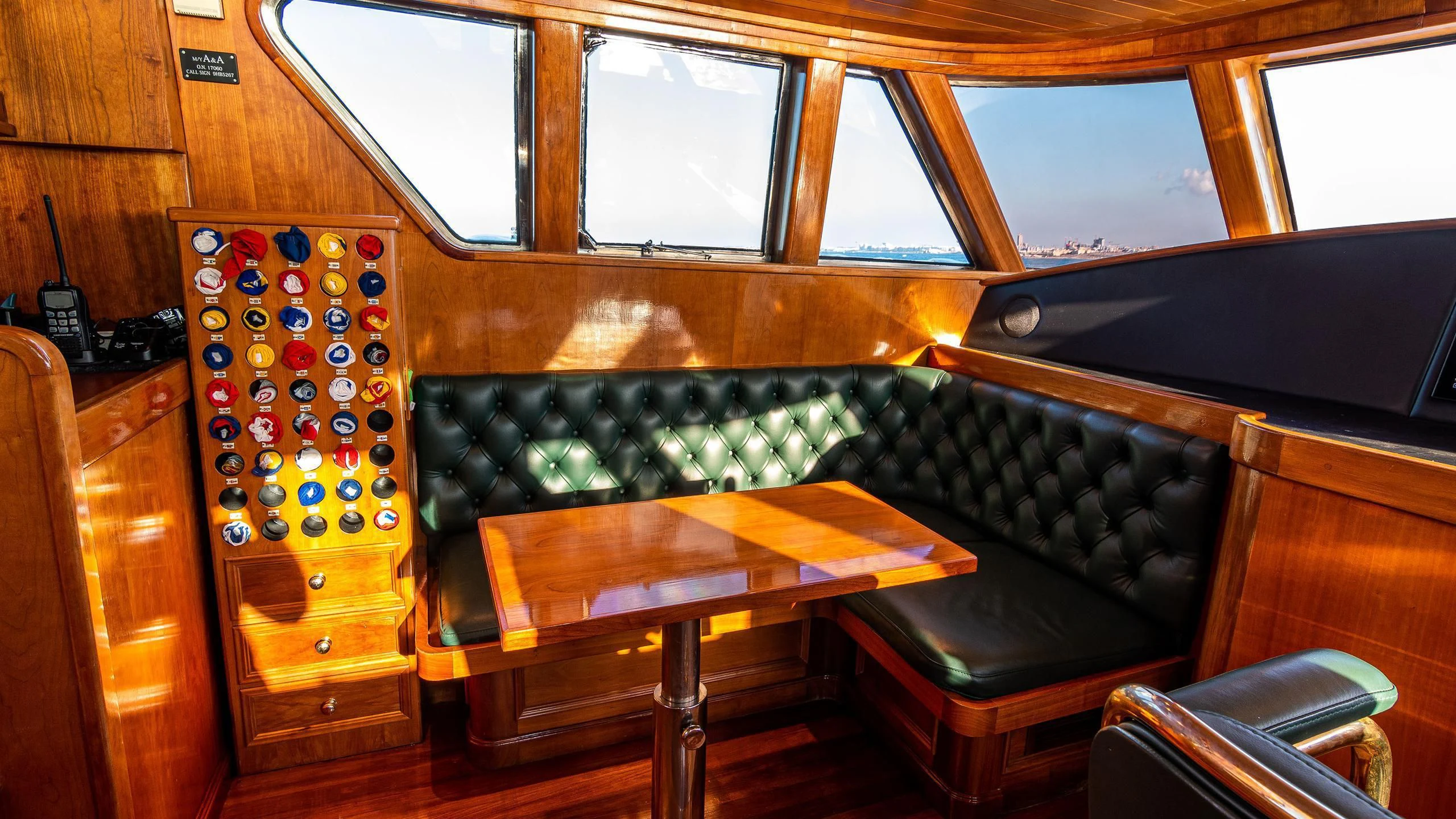 a keyboard on a desk aboard A&A Yacht for Charter