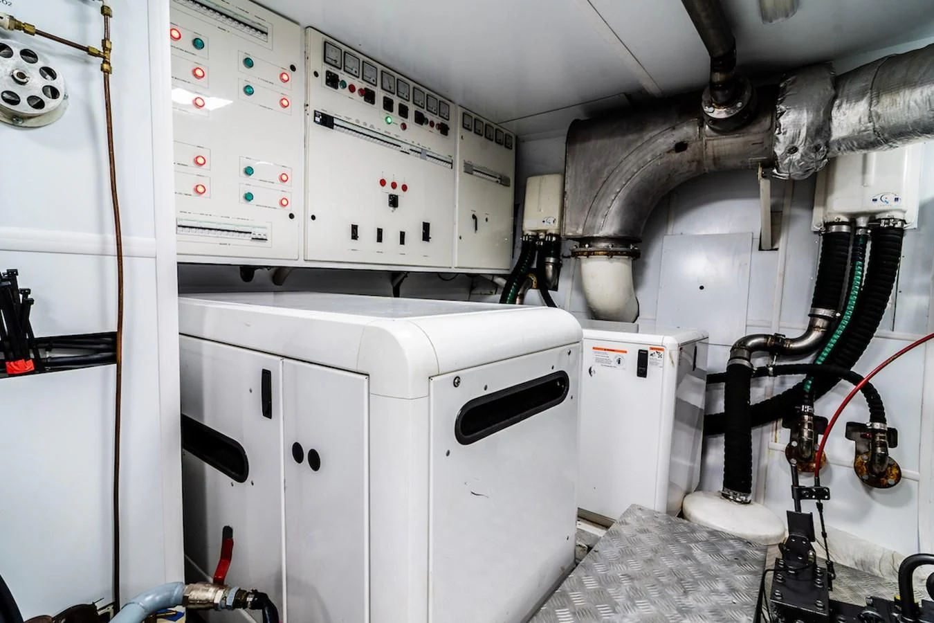 a large industrial machine aboard A&A Yacht for Charter