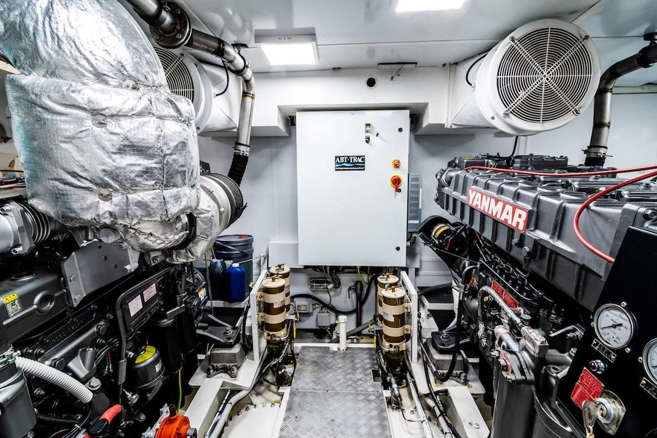 a room with machinery and equipment aboard A&A Yacht for Charter