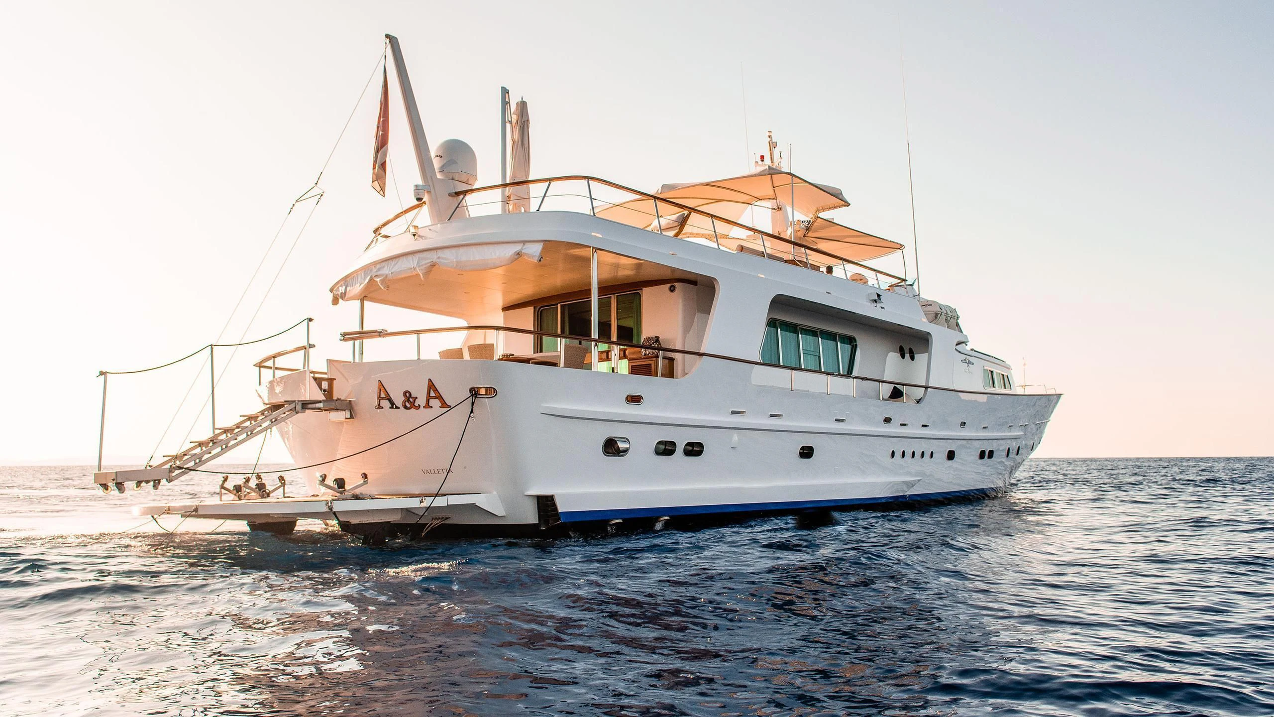 a boat in the water aboard A&A Yacht for Charter
