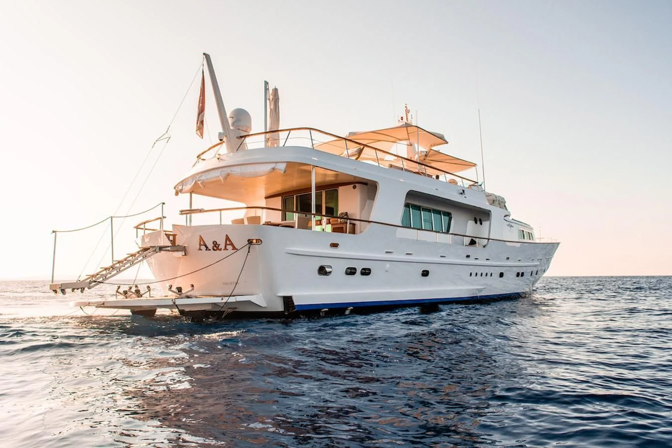 a boat in the water aboard A&A Yacht for Charter